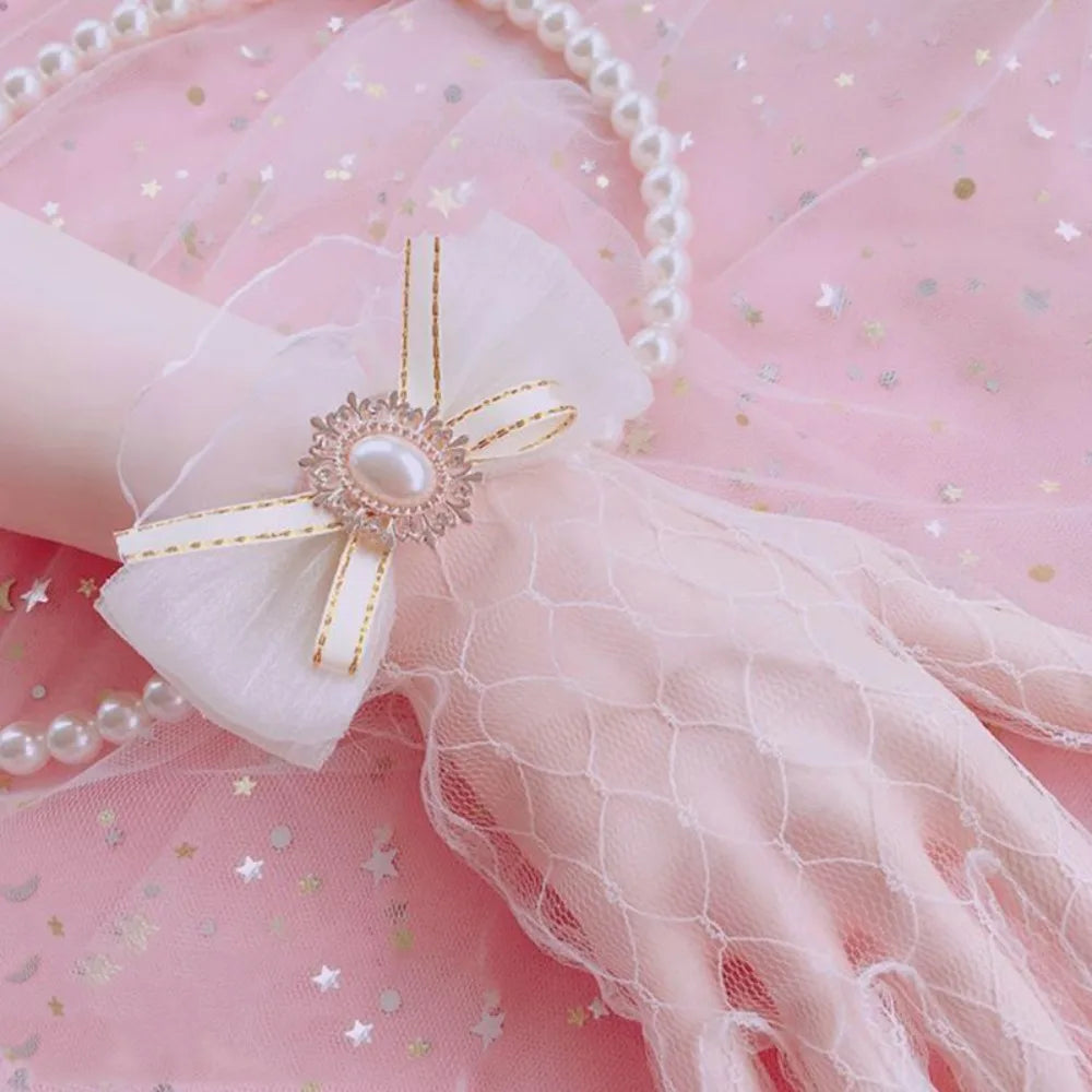 Tea Lady Mesh Bow Glove