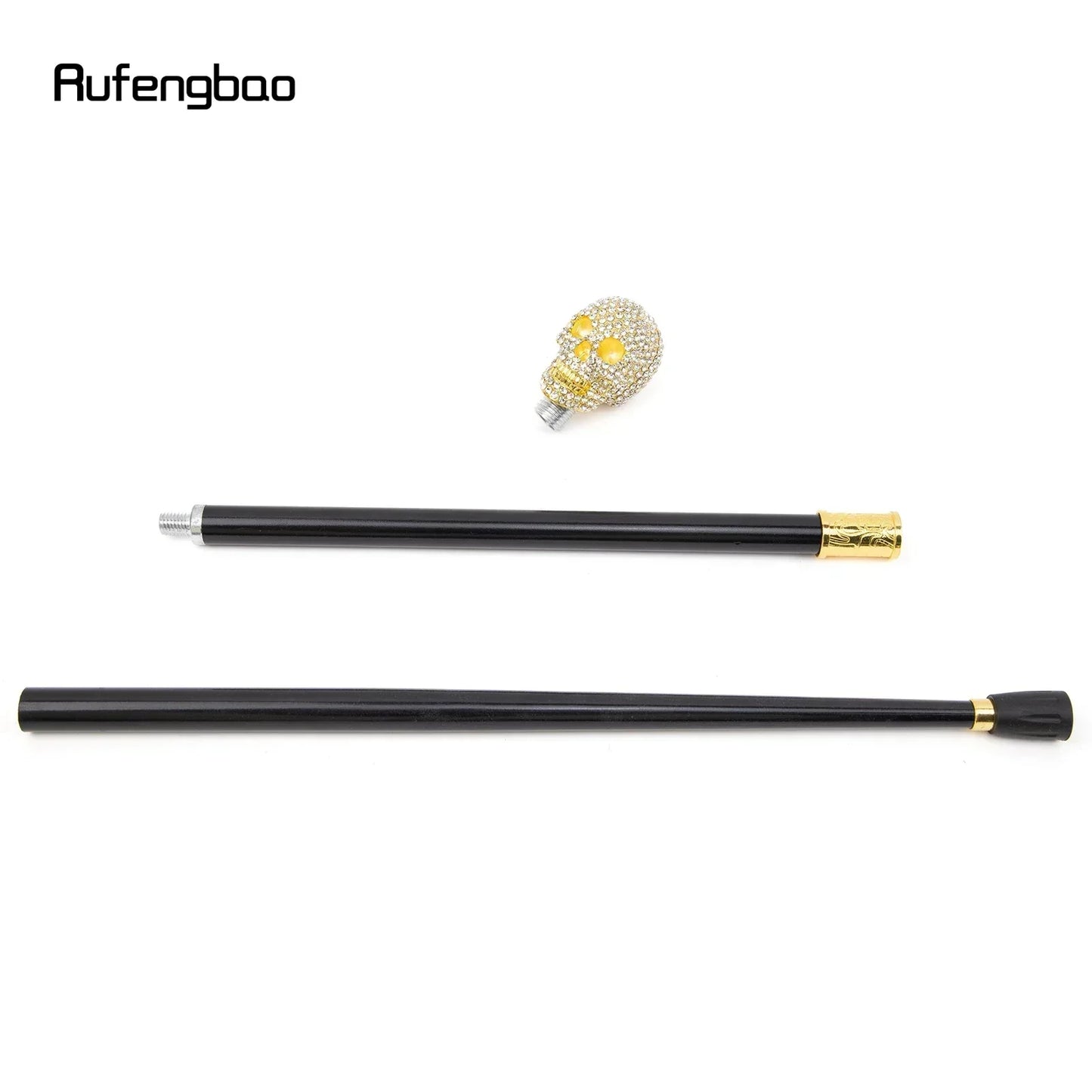 Artificial White Diamond Skull Walking Cane Gentleman