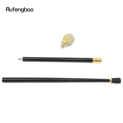 Artificial White Diamond Skull Walking Cane Gentleman