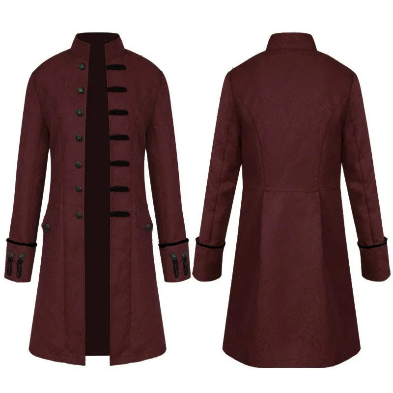 Long Gothic Coat Steampunk Vampire Trench Coat