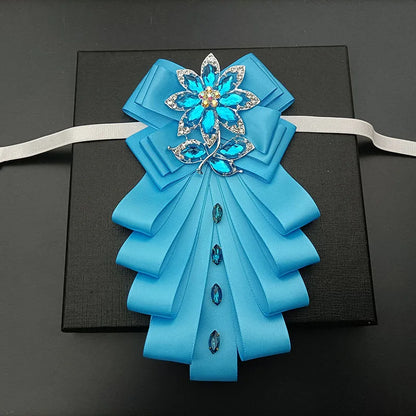 High-end Bow Tie Collar Flower French Business Suit Shirt