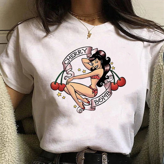Rockabilly graphic manga tshirt