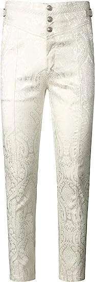 Gothic Pants Vintage Vampire  Steampunk Jacquard Leisure Slim