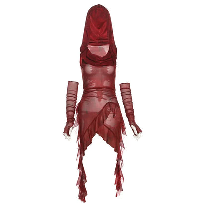 Romantic Edges Red Hooded Cyber Assassin