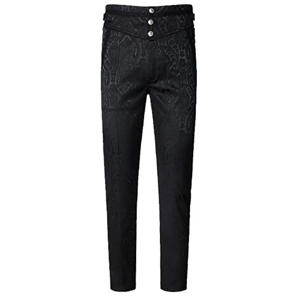 Gothic Pants Vintage Vampire  Steampunk Jacquard Leisure Slim