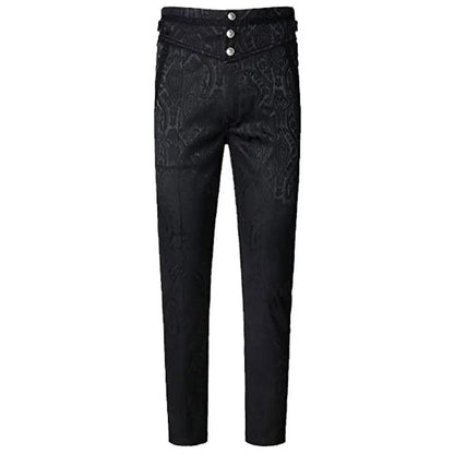 Gothic Pants Vintage Vampire  Steampunk Jacquard Leisure Slim