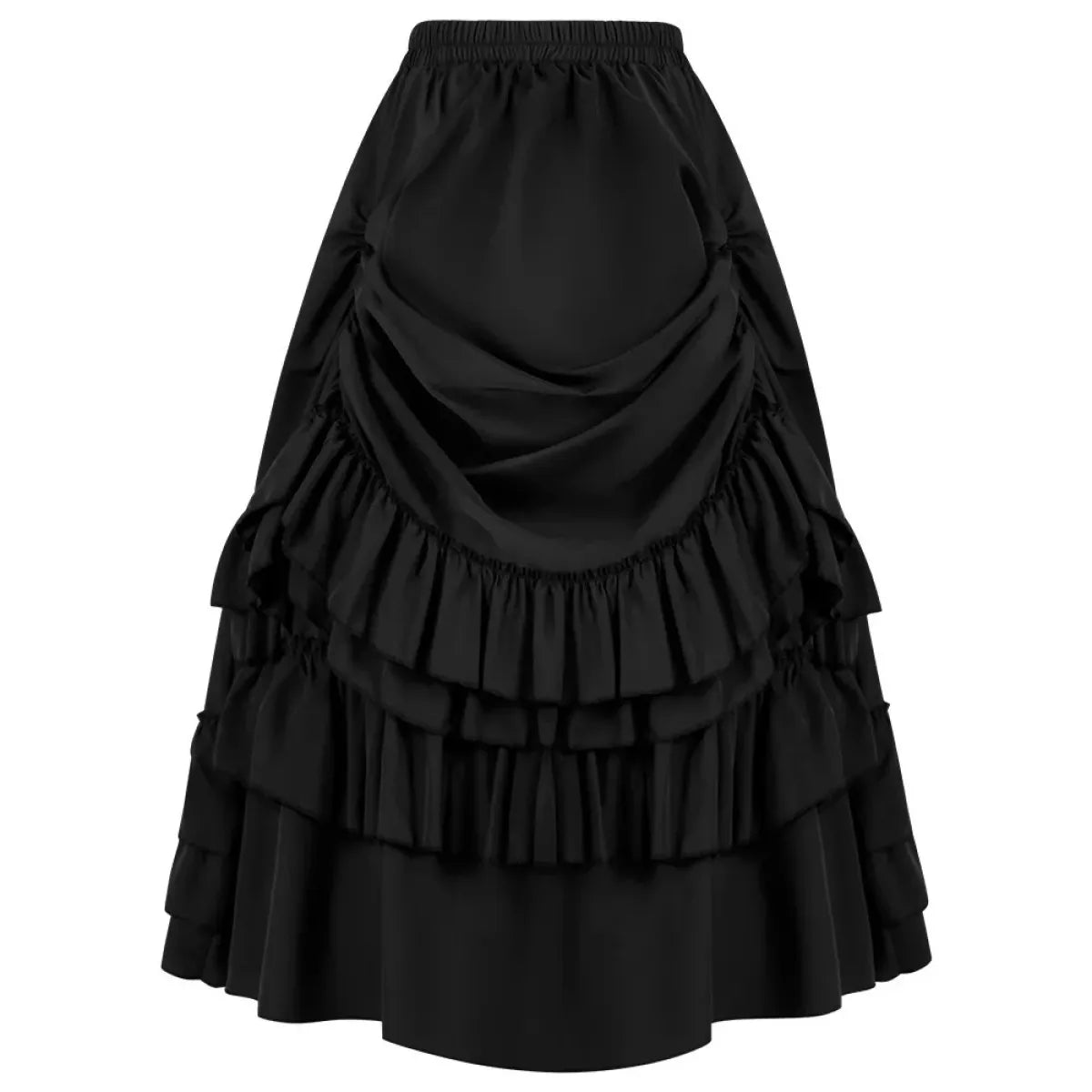 High Waist Victorian Ruffled Skirt Gothic